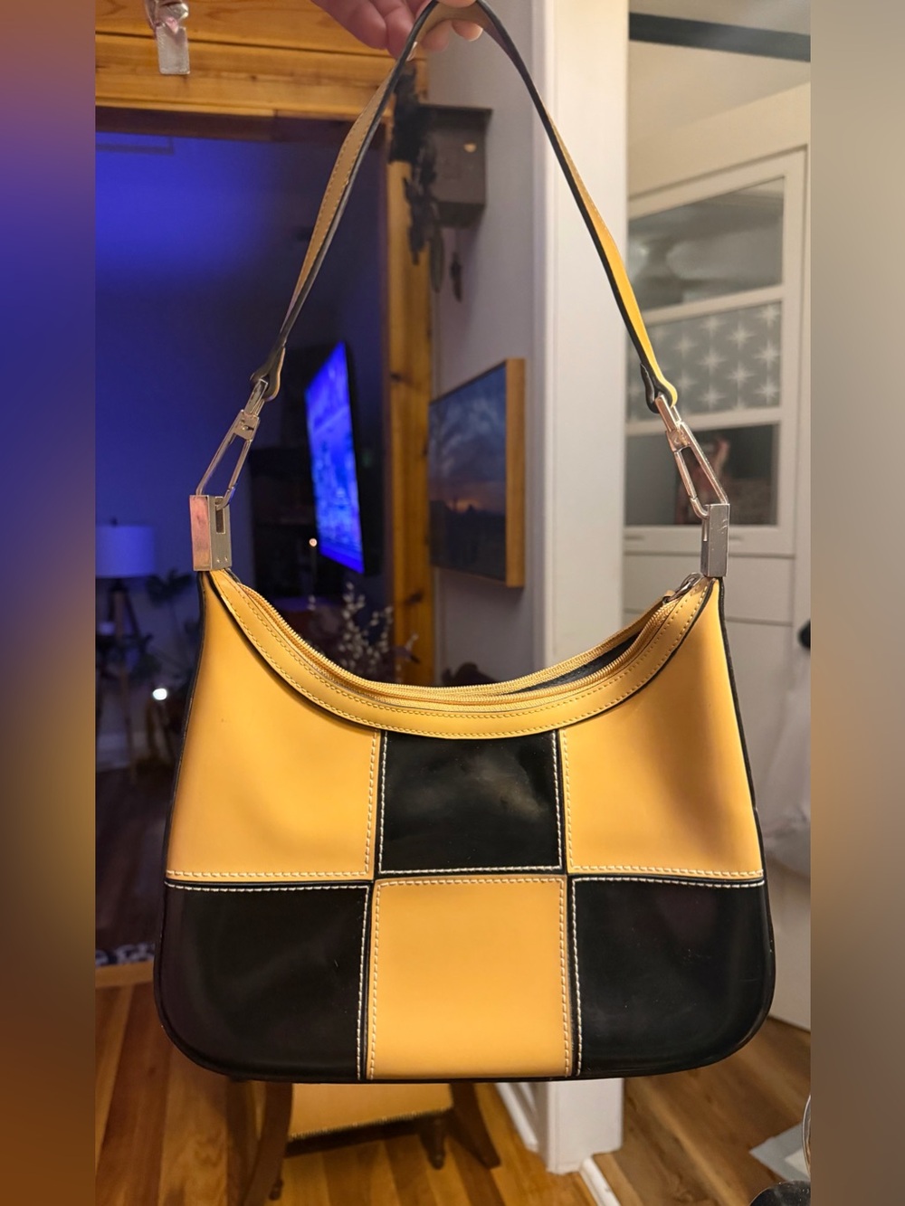 Vintage y2k patch work shoulder bag